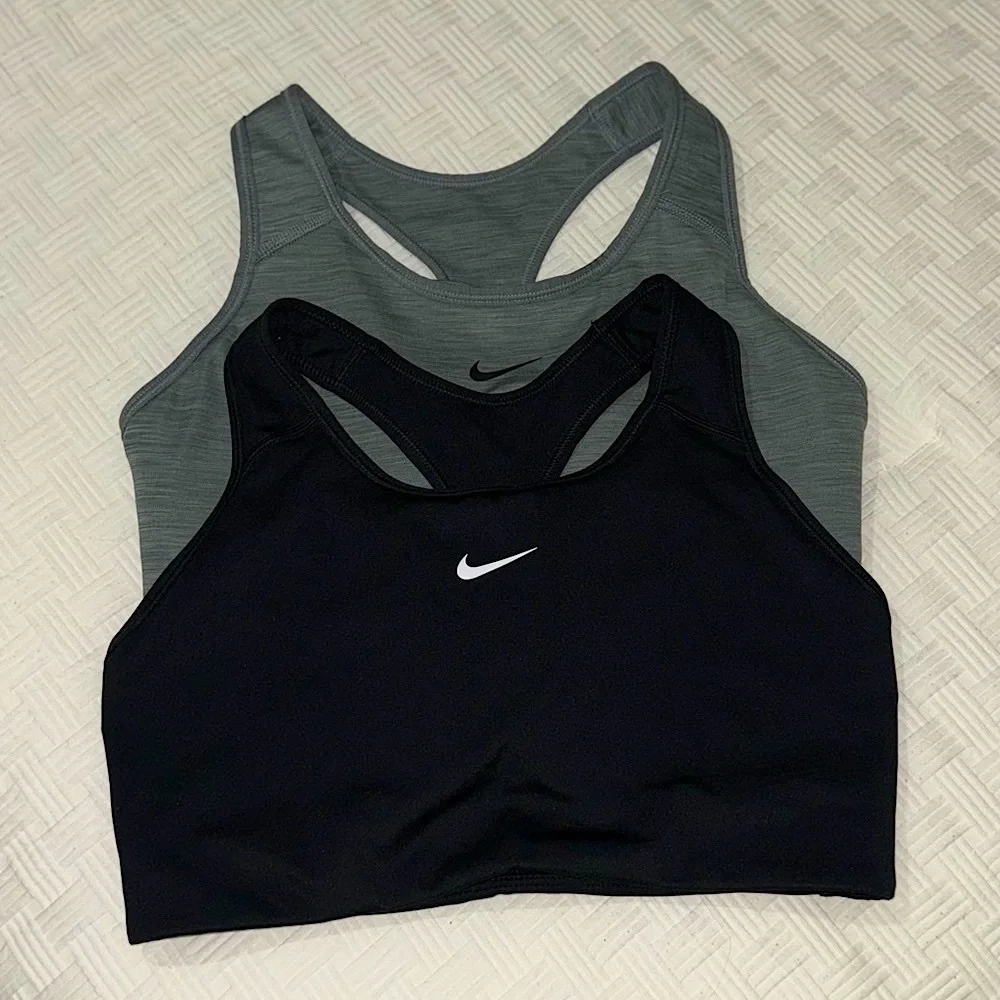 Nike Black and Gray Sports Bras with Compression Fit